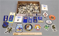 Vintage Buttons; Military Patches & Pins