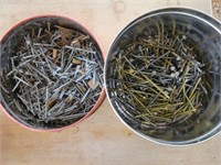 Lot of 2 tins full of nails