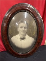 Antique, oval frame picture