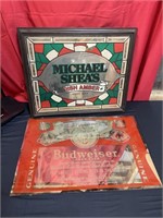 Budweiser mirror damaged and Michael shears,