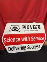 Pioneer science with service sign corrugated
