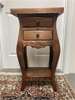 Pair of Bombay Style Two Drawer Nightstands