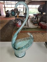 Vintage Murano Style Blown Glass Swan