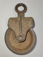 Vintage cast iron pulley