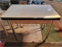 Vintage Enamel top table with Pull out leaves