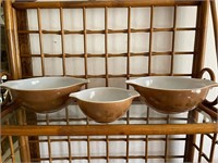 Vintage Pyrex "Early American" Brown & Gold