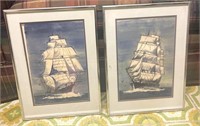 Bruce Baxter Ship Watercolor Painting