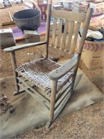 Vintage wood rocking chair