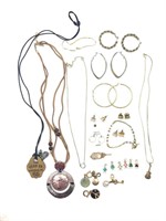 Assortment of Gold Tone Fashion Jewelry