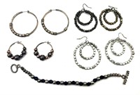 Collection of Beaded Earrings and a Bracelet