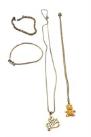 Gold toned Costume Necklaces and Bracelets