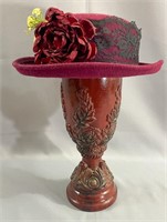 Vintage Hat with Vase