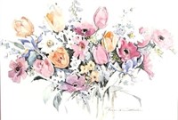 Watercolor Print of Spring Flowers