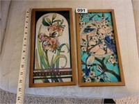 (2) STAINED GLASS DECOR
