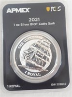 Silver 1 oz. Cutty Sark coin.