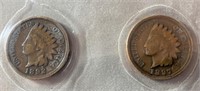 Late 1800's USA pennies.