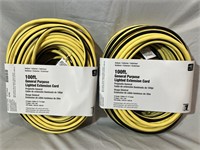 2 new 100' extension cords.