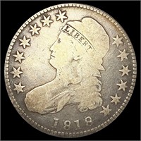1818 0-113 Cap Bust Half Dollar R2 NICELY