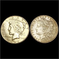 (2) Misc Silver Dollars (1902, 1926-S) UNCIRCULAT