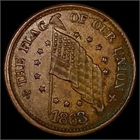1863 Civil War Army & Navy Token CLOSELY