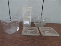 7 CLEAR PLASTIC INSERTS - VARIOUS SIZES