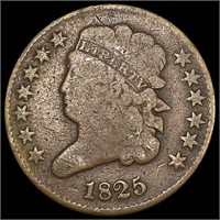 1825 Classic Head Half Cent NICELY CIRCULATED