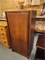 Antique wooden wardrobe cabinet