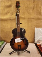 Harmony Acoustic guitar and stand- see description