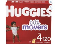 New Huggies Little Movers Baby Diapers, Size 4,
