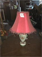 Vintage George and Martha lamp w fringe shade