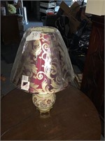 Nice table Lamp w maroon shade