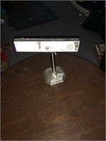 Silver piano style desk lamp