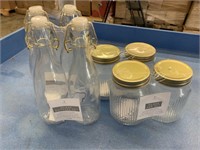 (Bidding 3X the money) New - glass jars and glass