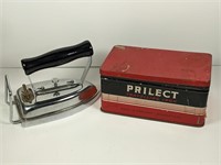 Vintage portable iron with original box