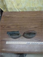 RARE Vintage Dubuque Potts Sad Iron with wooden