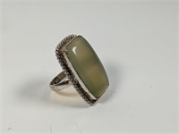 sterling silver ring with stone