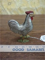Cast iron rooster Bank repainted