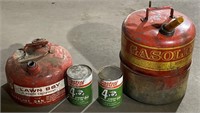 (A) Gasoline Cans and Castrop Oil Cans