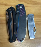 Three Folding Pocket Knives