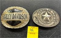 Harley Davidson and Texas Belt Buckle