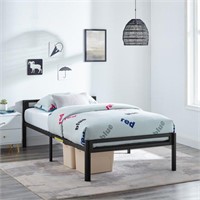Your Zone Metal Platform Bed Frame, TwinBlack B93