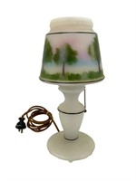 Small Hand Painted Boudoir Lamp