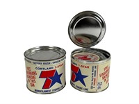 2 Cortland Fishing Line Tins w/ Raincoats