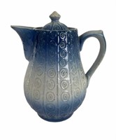 Blue Stoneware Coffee Pot