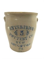 Enterprise Pottery Co, New Brighton PA Crock