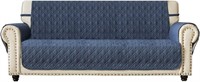 78" Ameritex Couch Sofa Slipcover blue A6