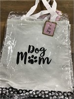 lot of 5 Dog Mom Tote Bad White/black A4