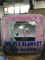 Queen Mexican Soft pink space unicorn blanket A7