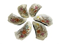 6 Hand Finished Oyster Shaped Dishes