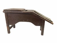 Antique Wooden Shoe Shine Bench